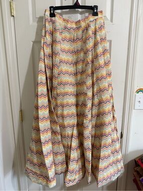 Ethnic Indian Wear Pastel Multicolor Chevron A-Line Lehenga